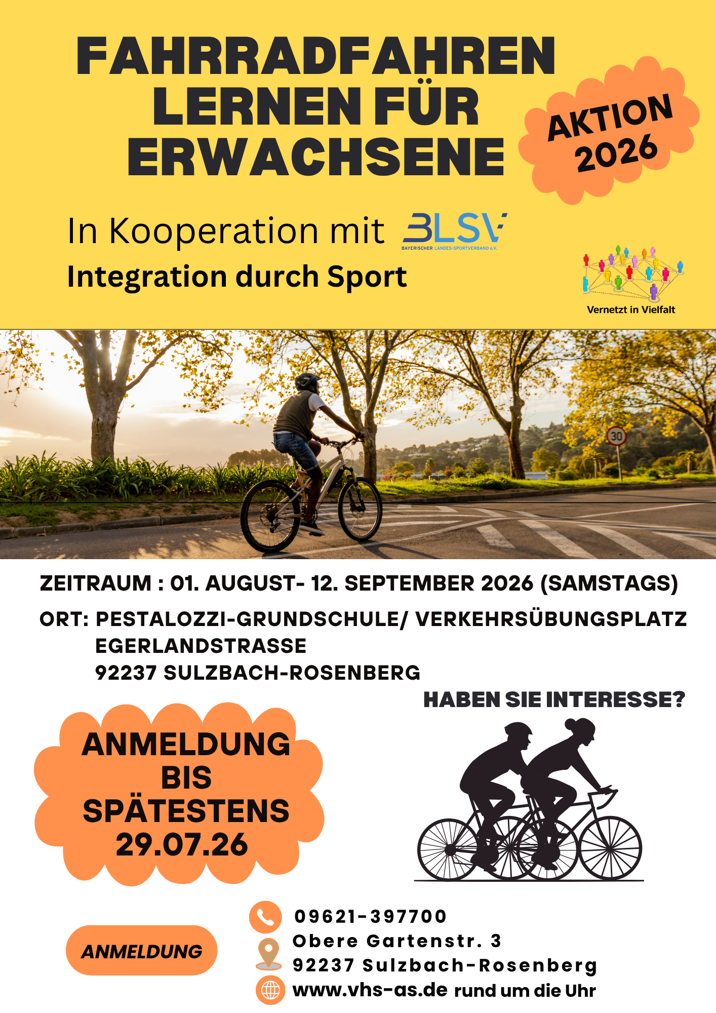 Öffnet die Seite 'Fahrradkurs für Erwachsene'